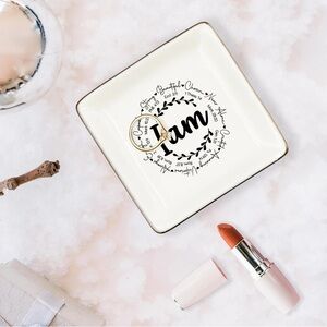 Inspirational Ceramic Trinket Dish (I am)